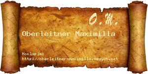 Oberleitner Maximilla névjegykártya
